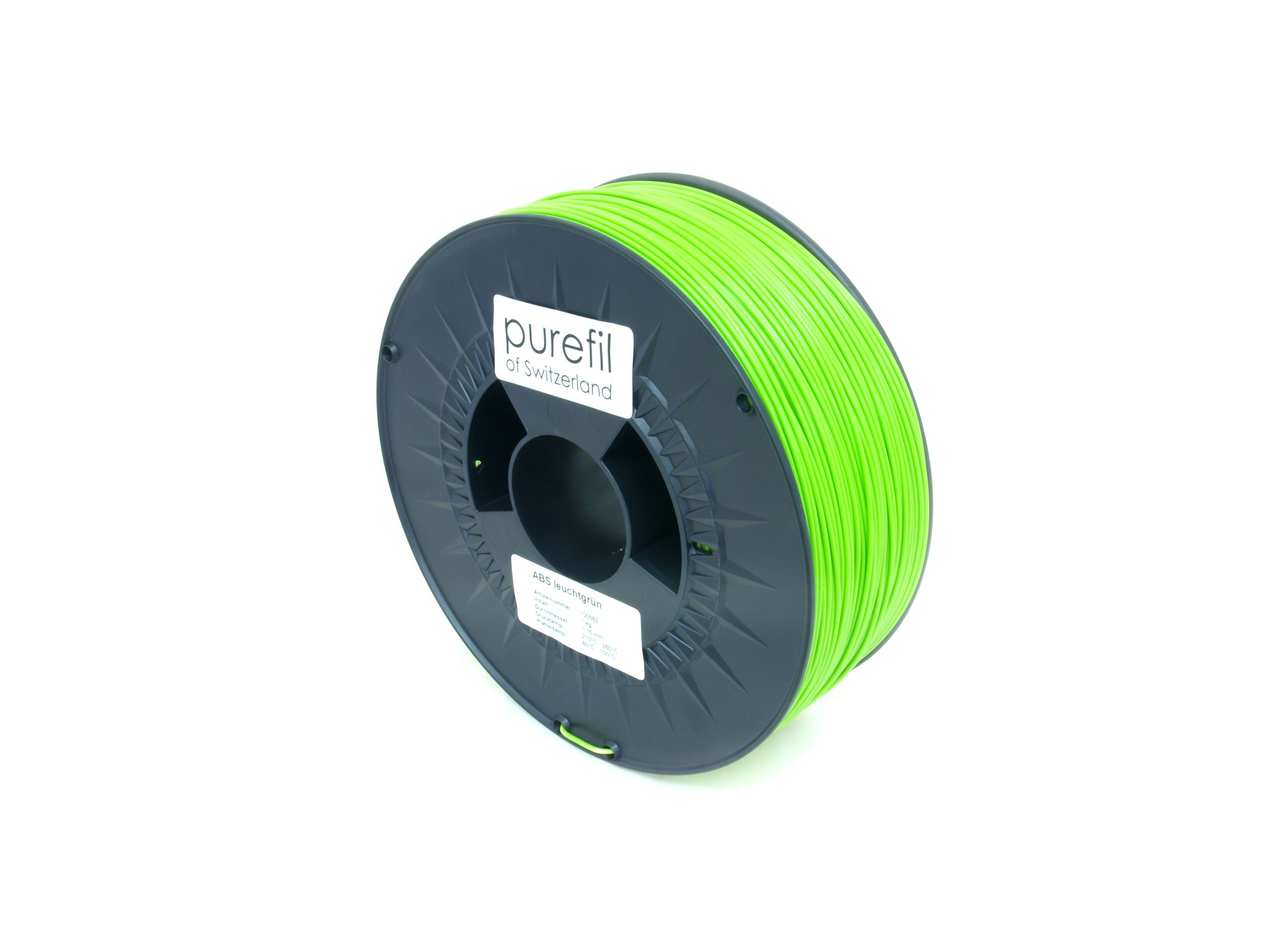 PLA Filament Purefil PLA Leuchtgrün 1Kg 1.75mm