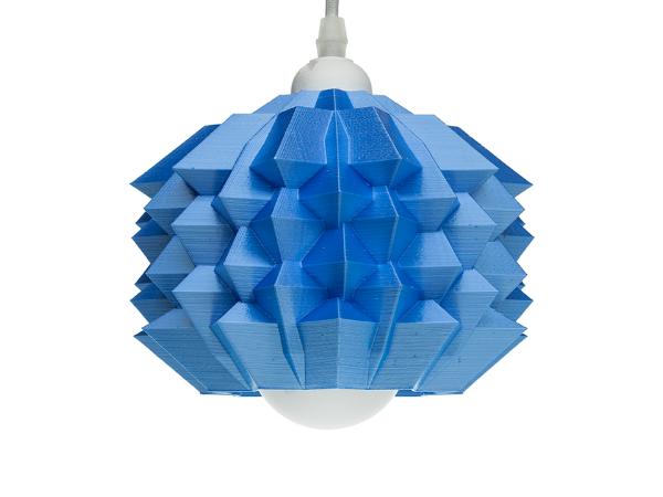 3d-gedruckte_lampen Neo Origami Light Blau Silk