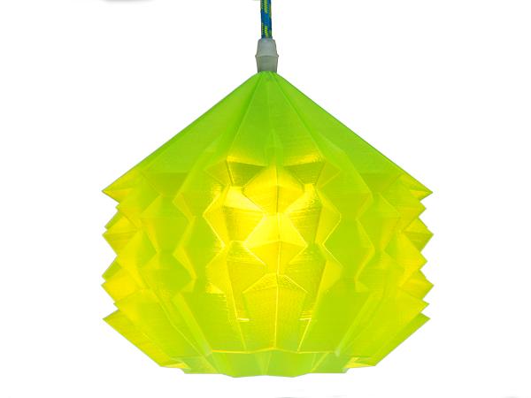 3d-gedruckte_lampen Neo Origami Light Gelb Transparent