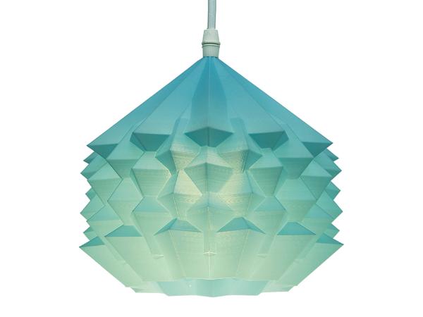 3d-gedruckte_lampen Neo Origami Light Hellblau