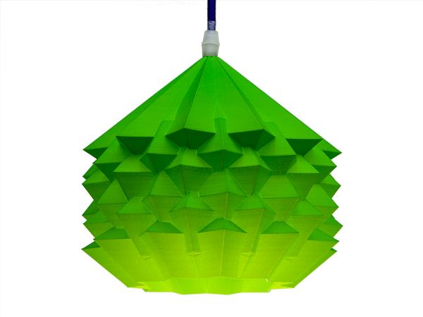 3d-gedruckte_lampen Neo Origami Light Hellgrün
