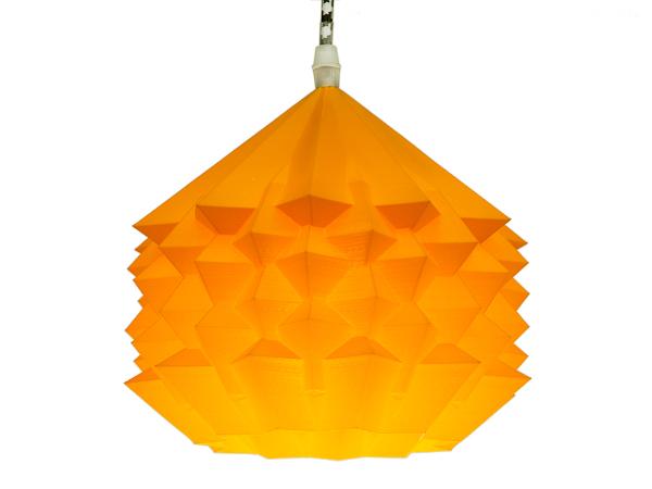 3d-gedruckte_lampen Neo Origami Light Orange