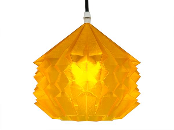 3d-gedruckte_lampen Neo Origami Light Orange Transparent