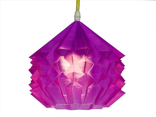 3d-gedruckte_lampen Neo Origami Light Violett Transparent
